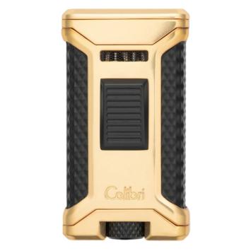Aansteker Colibri triple flame Ascari goud
