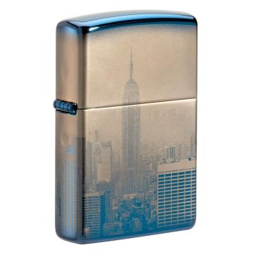 Zippo aansteker NYC Design zijaanzicht