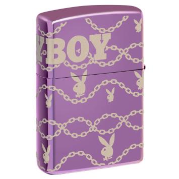 Zippo Purple Playboy Design aansteker. Achter zijkant