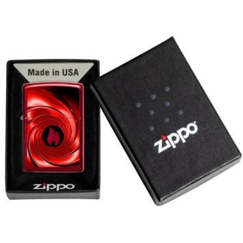 Zippo Red Swirl Design Aansteker 3