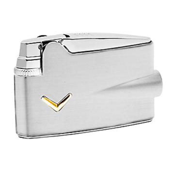 Ronson aansteker Varaflame chroom brushed met V