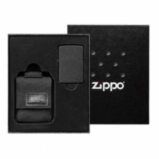 Zippo aansteker Black Crackle Front