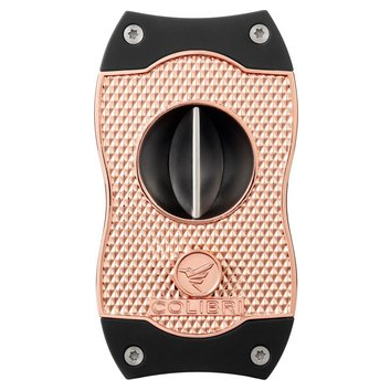 Colibri sigaren knipper diamant V-Cut Black/Rosegoud