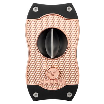 Colibri sigarenknipper diamant V-Cut Black/Rosegoud