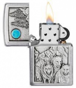 Zippo aansteker Wolf Design