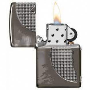 Zippo aansteker Wolf Design 360 Open