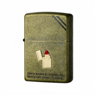 Zippo aansteker Antique Brass Stone