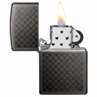 Zippo aansteker Chess Gray open