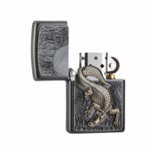 Zippo aansteker Crocodile emblem open