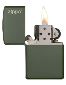 Zippo Green Matte with Logo aansteker