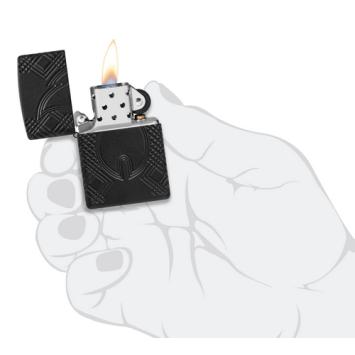 Zippo in hand aansteker