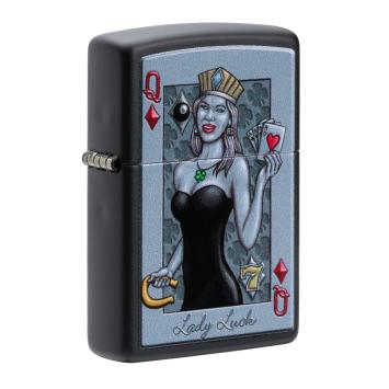 Zippo Lady Luck aansteker zijaanzicht