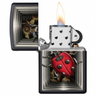 Zippo aansteker Ladybug open