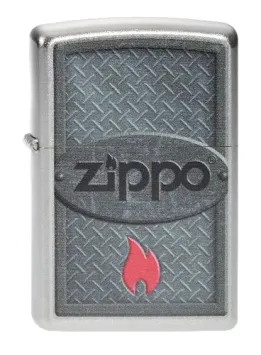 Zippo logo metal design aansteker
