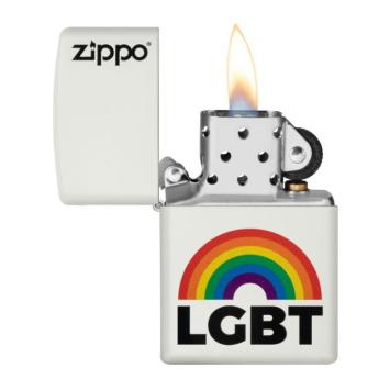 Aansteker Zippo rainbow design LGBT open