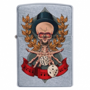 Zippo aansteker Skeleton Roll the dice