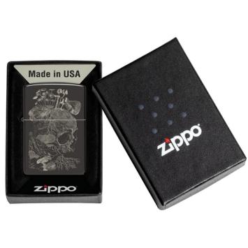 Zippo aansteker Skull Mushroom Design Zwart