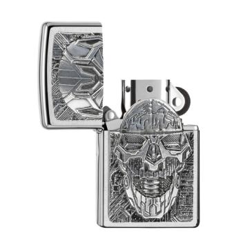 Zippo aansteker Technic Skull Trick open