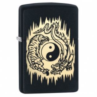 Zippo aansteker Tiger Dragon Yin Yang