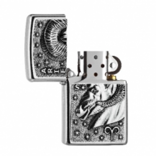 Zippo aansteker Zodiac Aries open