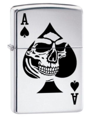 Zippo aansteker Ace Of Spade Skull