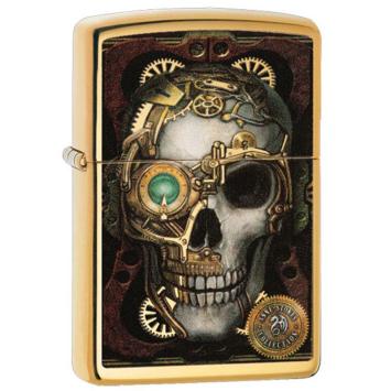 Zippo aansteker anne stokes skull with wheels