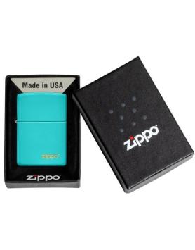 Aansteker Zippo Flat Turquoise Zippo Lasered verpakking