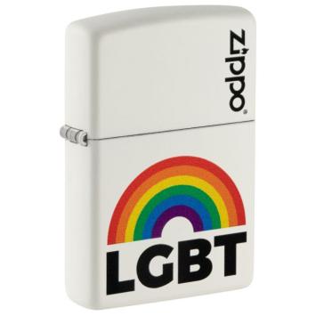Aansteker Zippo rainbow design LGBT zijkant