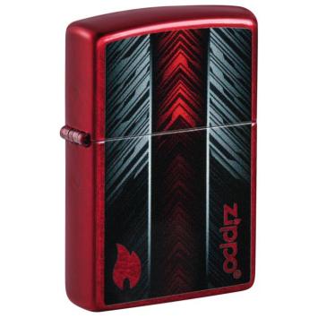 Zippo Red And Gray Zippo Design Aansteker