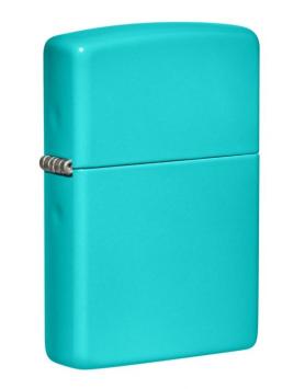 Aansteker Zippo Regular Flat Turquoise zijaanzicht