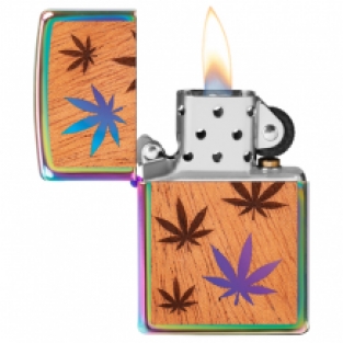 Zippo aansteker Woodchuck Multi Color Open